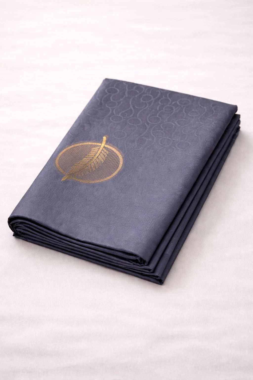 Elegant Grey Silk Saree with Subtle Woven Motifs